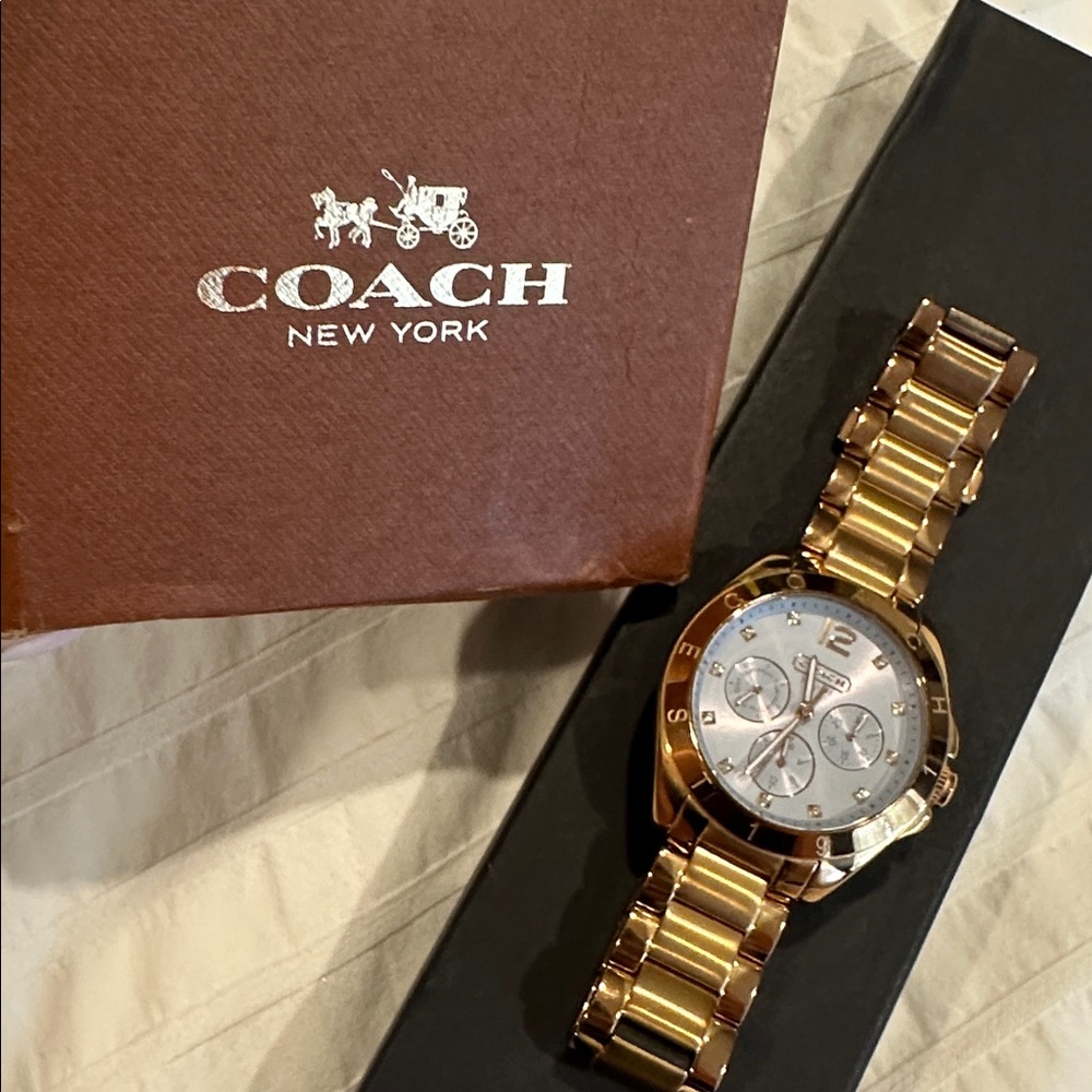 Coach Two-Tone Gold and Blue  women’s Watch